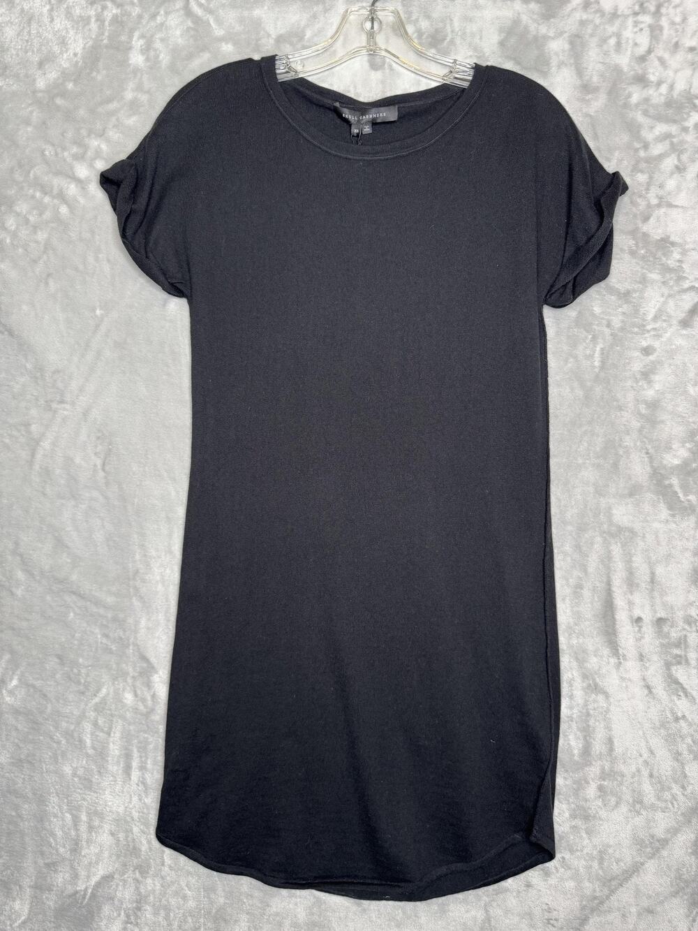Skull Cashmere Dress Womens XS Black T-Shirt Short Sleeve Skull Graphic Jersey